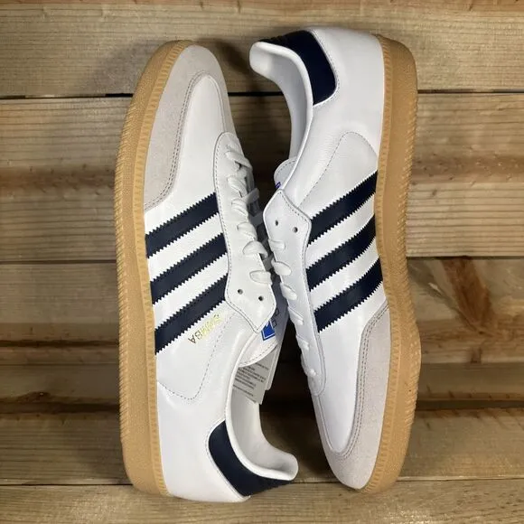 NEW Mens Size 13 - Adidas Samba OG “White Night Indigo Gum” Low Top Shoes IF3814