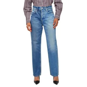 NEW MOUSSY huntington wide straight jeans in blue