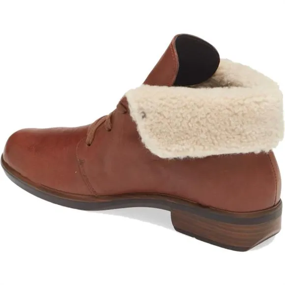 NEW NAOT women's pali ankle boots in soft chestnut leather