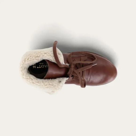 NEW NAOT women's pali booties in soft chestnut leather