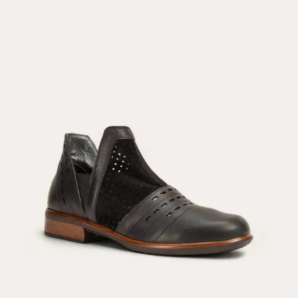 NEW NAOT women's rivotra boots - medium in perfect black combo / soft black