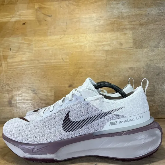 NEW Nike ZoomX Invincible Run Flyknit 3 Womens Sz 10 Running Shoes Burgundy Gray