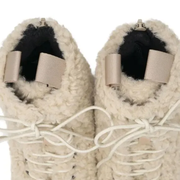 NEW R0AM Combat Cush Faux fur Cozy Boots nude for women 364tn