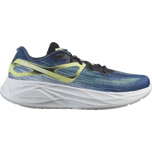 NEW SALOMON men's aero glide running shoes in blue ashes/dark sapphire/sunny lim