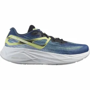 NEW SALOMON men's aero glide running shoes in blue ashes/dark sapphire/sunny lim