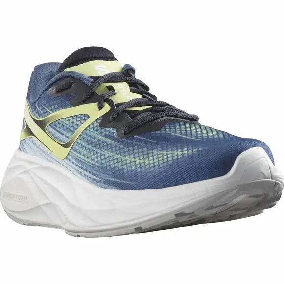 NEW SALOMON men's aero glide running shoes in blue ashes/dark sapphire/sunny lim