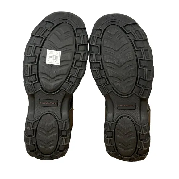 *NEW* Skechers Louden Relaxed Fit Memory Foam Brown Strappy Sport Sandals Mens