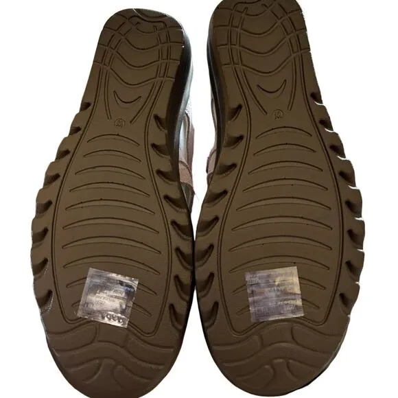 New Skechers Suede Slingback Wedges Sandals Women's Size 10 W Stylin Blush