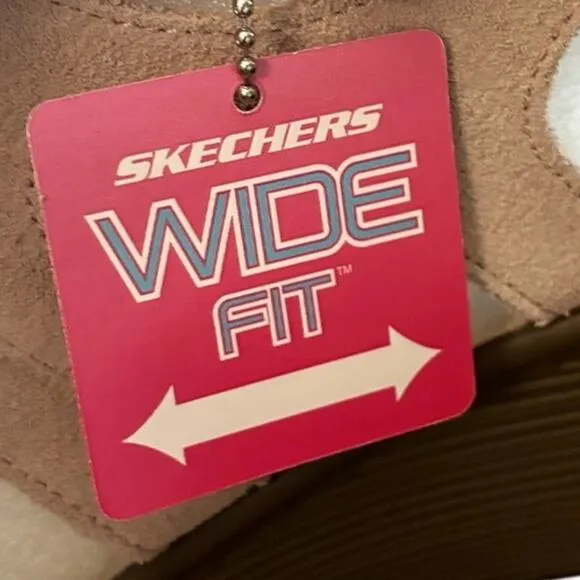 New Skechers Suede Slingback Wedges Sandals Women's Size 10 W Stylin Blush