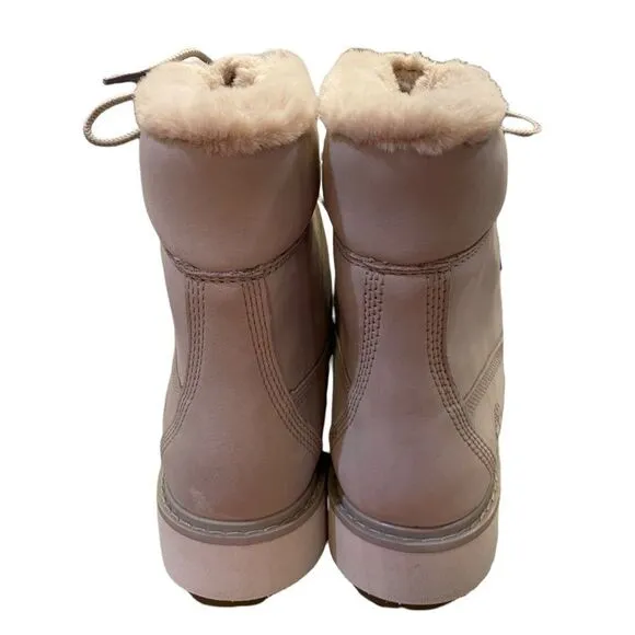 NEW Timberland Lucia Way Women's Lt Taupe Nubuck Leather Warmlined Boots 8