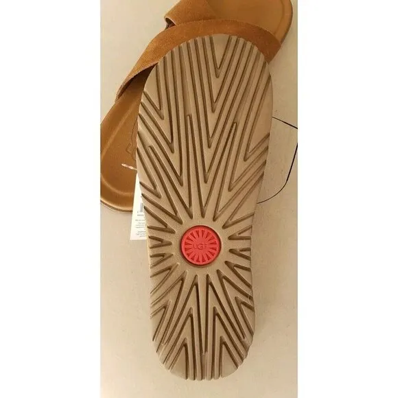 NEW UGG MEN'S WAINSCOTT SLIDE CHESTNUT SUEDE SANDALS SLIPPERS SZ 11