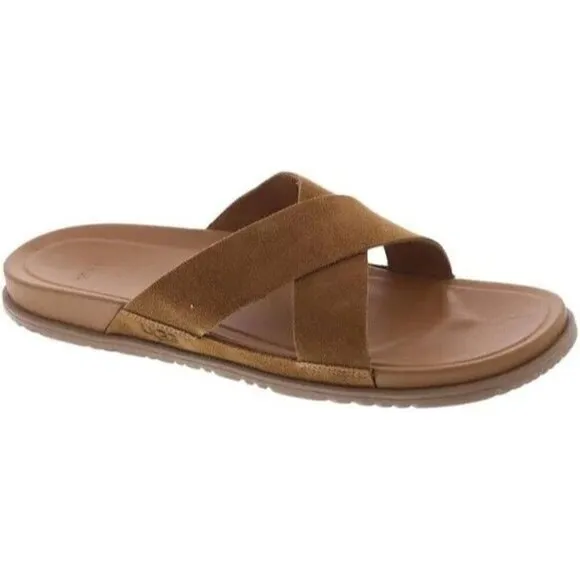 NEW UGG MEN'S WAINSCOTT SLIDE CHESTNUT SUEDE SANDALS SLIPPERS SZ 11