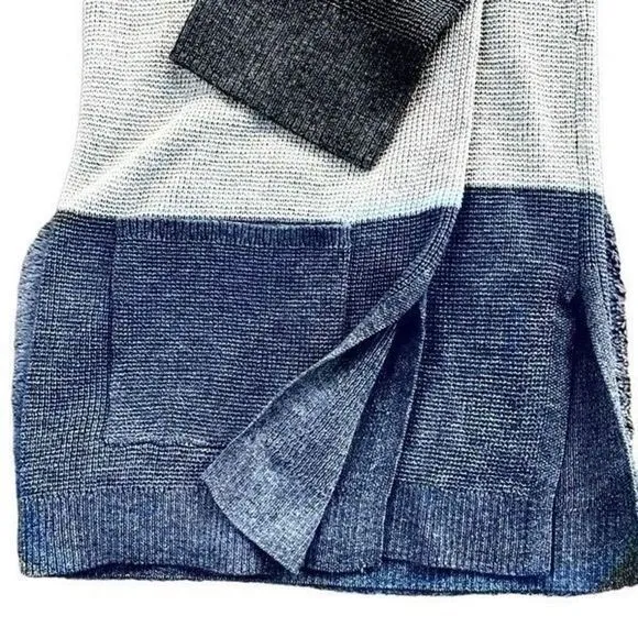 NEW Vince Camuto Oversized Green &amp; Gray Sweater‎ Tunic — SZ L (Closer to 1X)