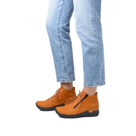 NEW WOLKY women's why shoes in dark ochre nubuck