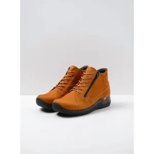 NEW WOLKY women's why shoes in dark ochre nubuck