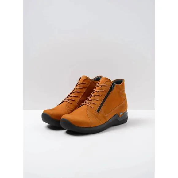 NEW WOLKY women's why shoes in dark ochre nubuck