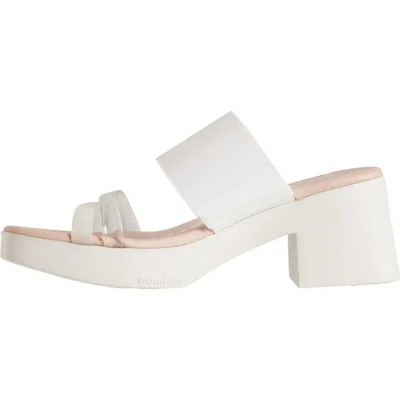 NEW Wonders Made in Spain D-1002 Slide Sandals For Women  Blanco  254