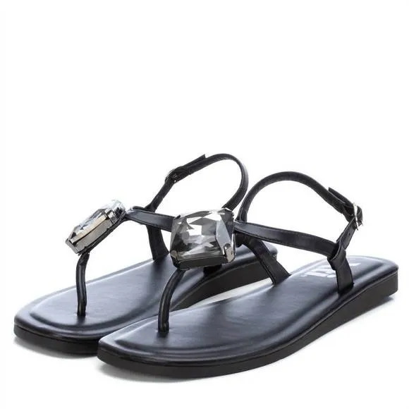 NEW XTI women's flat sandals in black