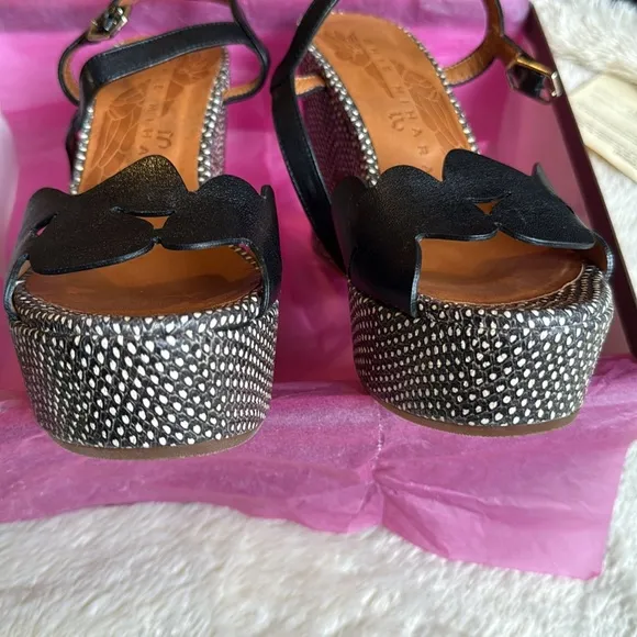 nib Chie Mihara ‘Detour’ Cutout Leather Platform Heel Sandals - Size 39
