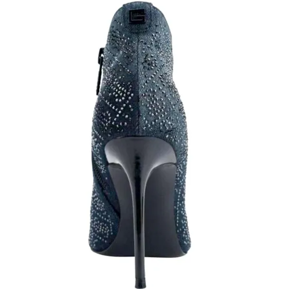 NIB [Guess] Fazzie Black Sparkle Pointed Toe Stiletto Ankle Boots Women’s 9.5 10
