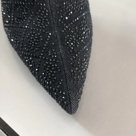 NIB [Guess] Fazzie Black Sparkle Pointed Toe Stiletto Ankle Boots Women’s 9.5 10