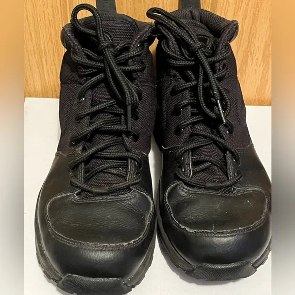 Nike ACG Manoa Black 613546-001 Leather Lace Up Boots
