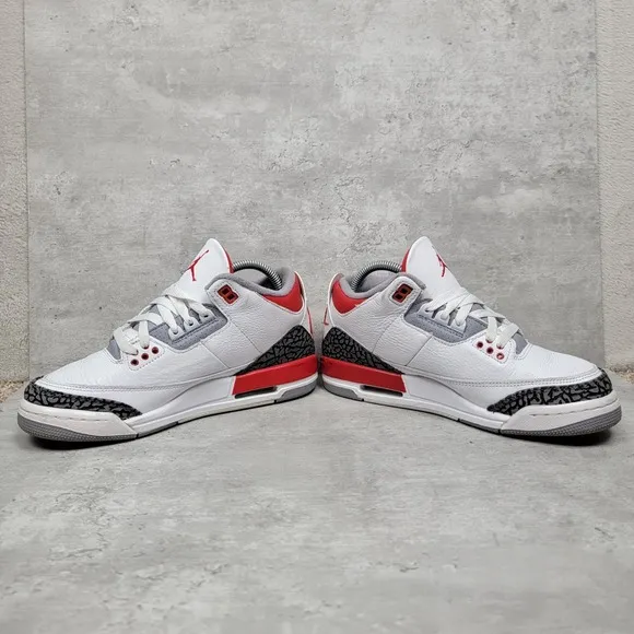 Nike Air Jordan 3 Retro Fire Red DM0967-160 Size 6Y Womens 7.5 Shoes Sneakers
