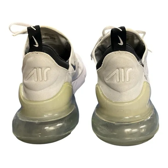 Nike Air Max 270 Mens 11 White Black Running Athletic Comfort Shoes