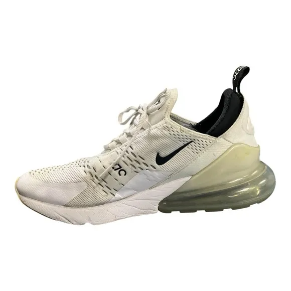 Nike Air Max 270 Mens 11 White Black Running Athletic Comfort Shoes