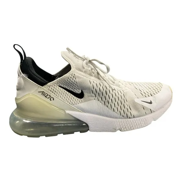 Nike Air Max 270 Mens 11 White Black Running Athletic Comfort Shoes