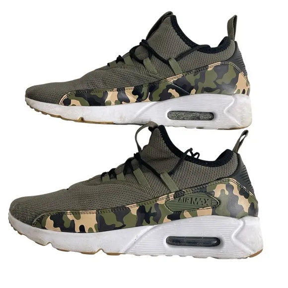 Nike Air Max 90 EZ Green Camo Sneakers Men Size 10 Shoes AO1745-201