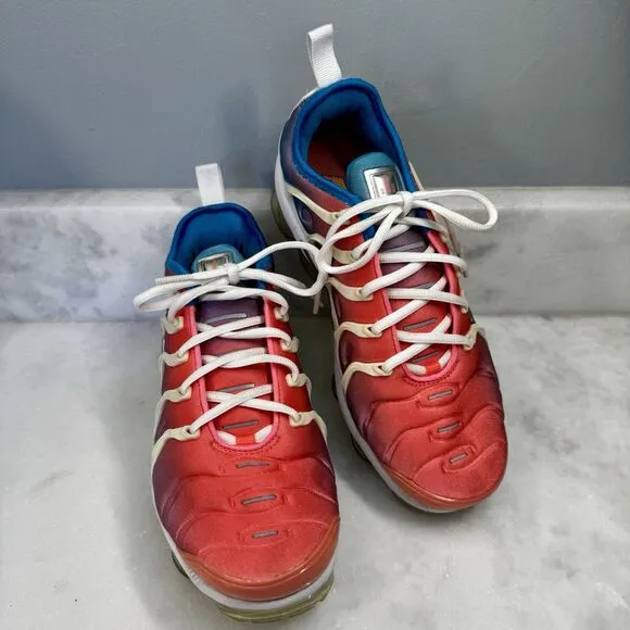 Nike Air VaporMax Plus Lava Glow Pink Blue Running Shoes CI5862-600 Women's 8.5