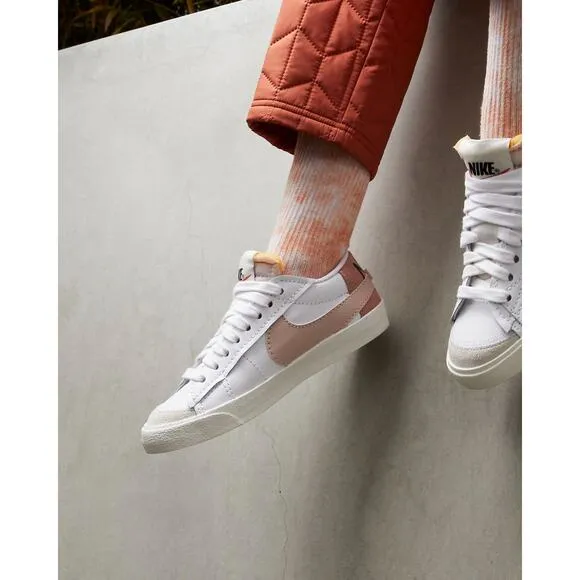 Nike Blazer Low 77 Jumbo Pink White Casual Lifestyle Shoes Women's 11 DQ1470-102