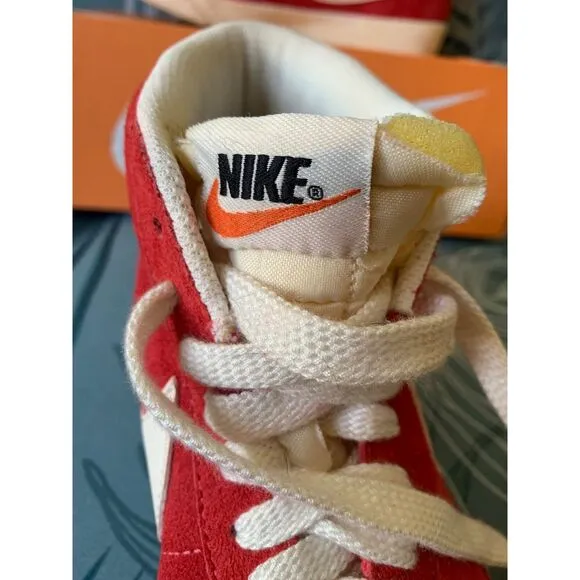 Nike Blazer Mid Suede RED HIGH TOP SNEAKERS GYM SHOES women’s 6