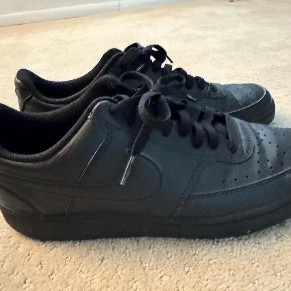 NIKE COURT VISION LOW NN Men Triple Black (DH2987-002)Athletic Sneakers Shoes-10