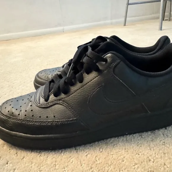 NIKE COURT VISION LOW NN Men Triple Black (DH2987-002)Athletic Sneakers Shoes-10