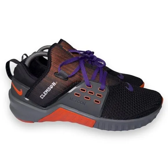 Nike Free X Metcon 2 Performance Sneakers &quot;Clemson Tigers&quot; CQ8150-001 Men's 8.5