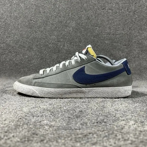 Nike ID Blazer Low Top Leather Athletic Skater Sneakers 616829-997 Mens Sz 10.5