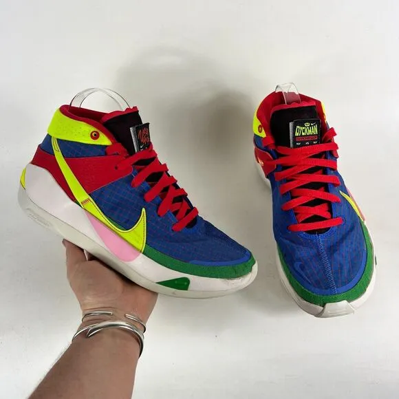 Nike KD 13 NY vs. NY Sneaker Men's 9 Multicolor Lace Up Running Shoes DA4318-100