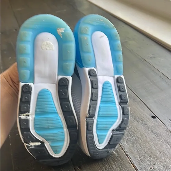 Nike Kids Air Max 270 Gray and Blue Shoes