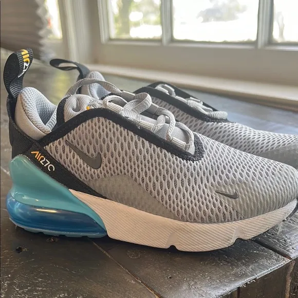 Nike Kids Air Max 270 Gray and Blue Shoes
