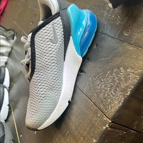 Nike Kids Air Max 270 Gray and Blue Shoes