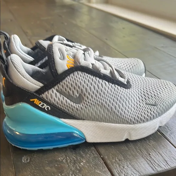 Nike Kids Air Max 270 Gray and Blue Shoes