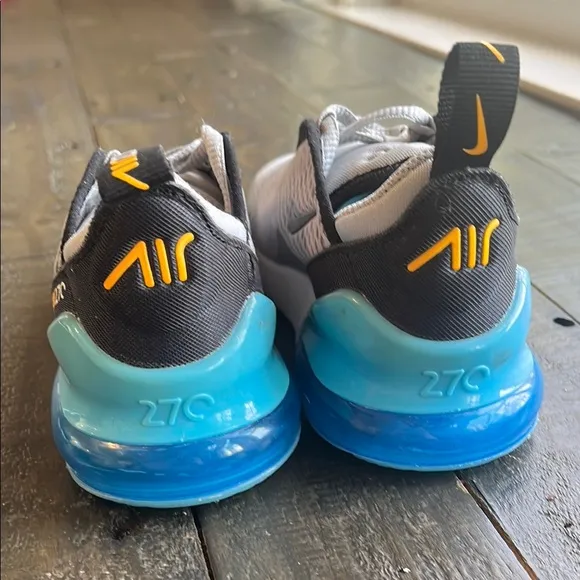 Nike Kids Air Max 270 Gray and Blue Shoes