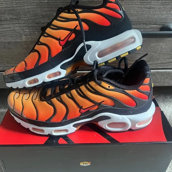 Nike Kids Air Max Plus TN Orange Black Shoes