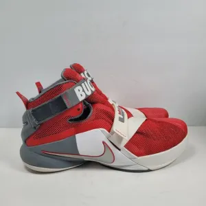 Nike Lebron Soldier IX Men's Ohio State Red Gray Shoes 749490-601 US Size 11