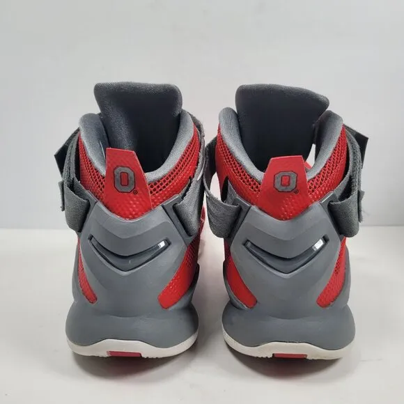 Nike Lebron Soldier IX Men's Ohio State Red Gray Shoes 749490-601 US Size 11