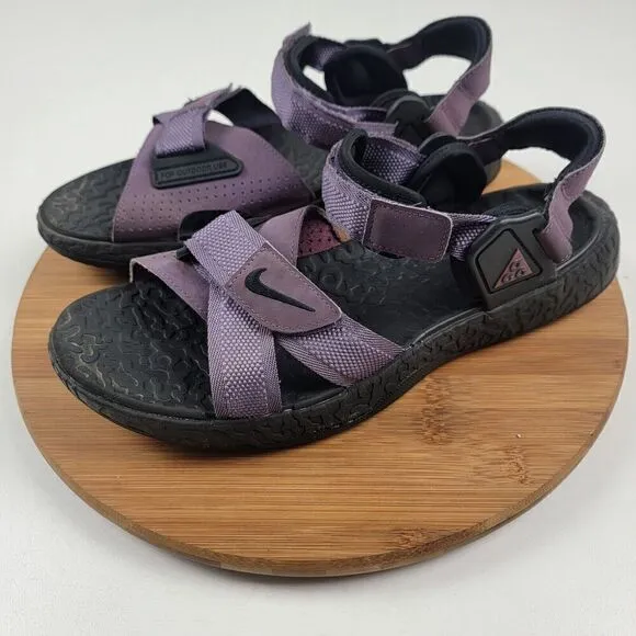 Nike Men's ACG Air Deschutz Purple Black DC9092-500 Sandals Size 10