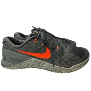 Nike Metcon 3 Shoes Mens 11 Gray Orange Running Training Crossfit Workout Sneake