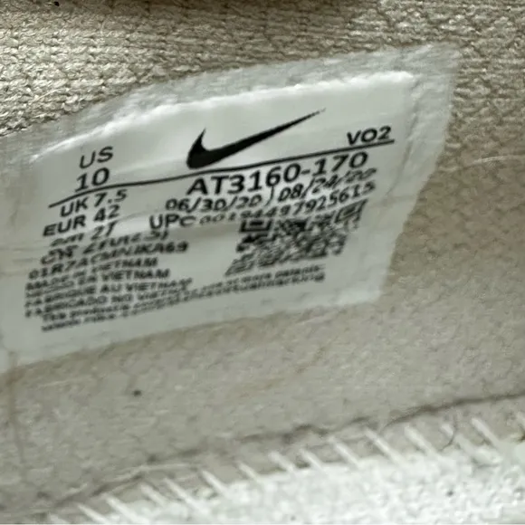 Nike Metcon 6 Sneakers Womens Size 10 Light‎ Orewood Brown Gold Training Fitness